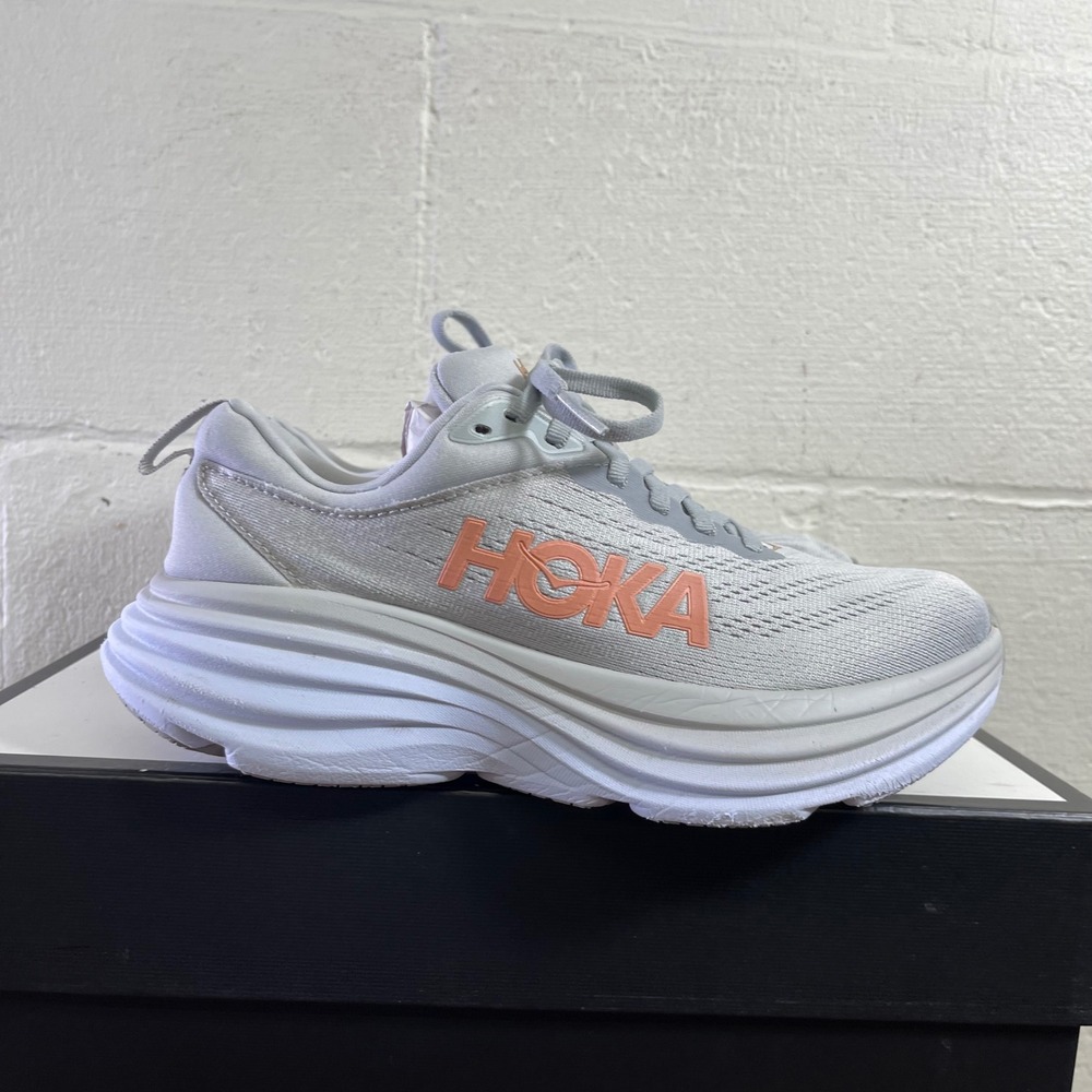 Hoka One One Bondi 8 1127952 HMLR Harbor Mist Lunar Running Shoes Women's 7.5 B
